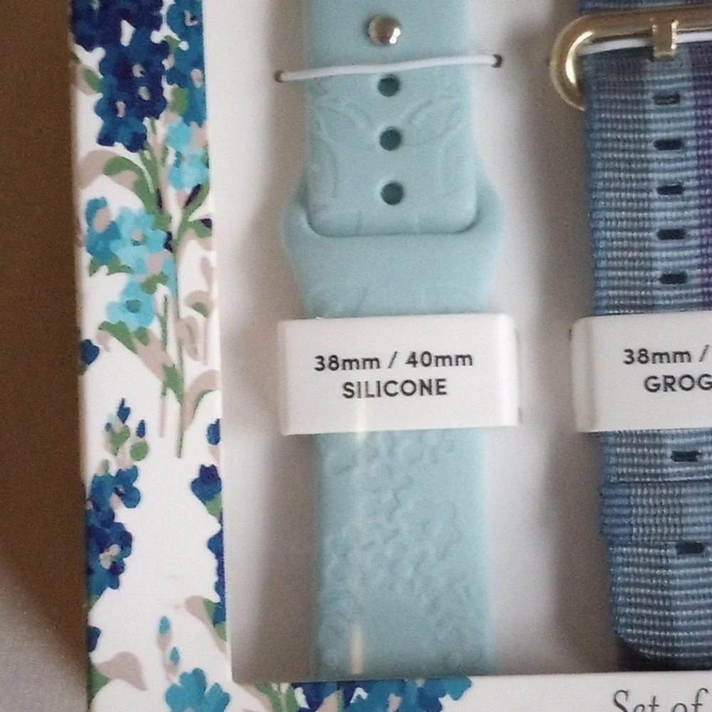 NWT Apple Smartwatch iWatch Bands 3 Straps 38mm/40mm Silicone Mesh Grosgrain